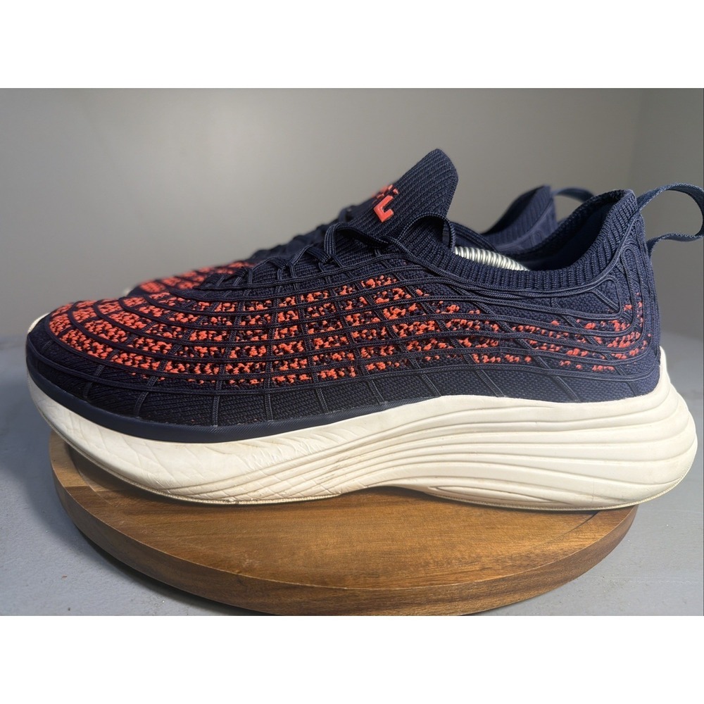 APL TechLoom Zipline Running Shoe Mens 12 Navy Blue Impulse Red Sneaker
